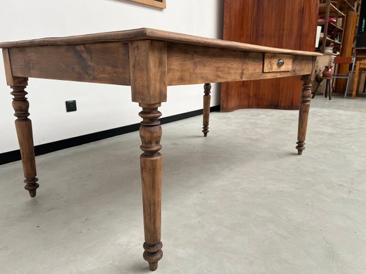 Antique Farm Table with 3 Drawers 1950s for sale at Pamono