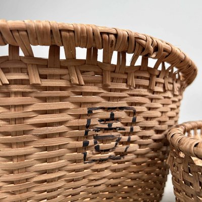 JOIKIT Confezione da 2 cestini rettangolari in vimini, 30 x 20 x 15 cm, in finto rattan, cestini di vimini rettangolari, cestino profondo per il pane per cucina e casa