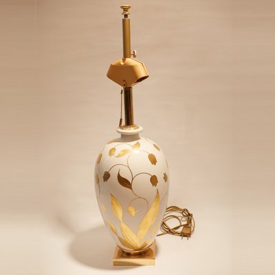 Lampe En Porcelaine De Bayeux Periode Langlois XIXèm