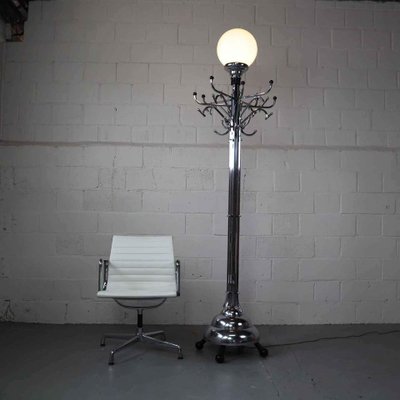 Large Art Deco Coat Rack Floor Lamp 1920s for sale at Pamono