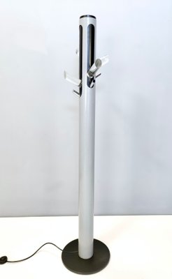 Vintage Steel and Acrylic Glass Illuminated Coat Rack 1970s for sale at Pamono
