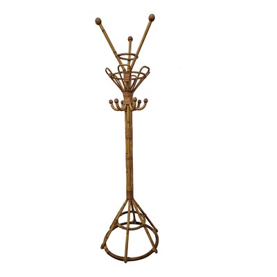 Kleiderbgel aus Bambus & Rattan, 1950er bei Pamono kaufen