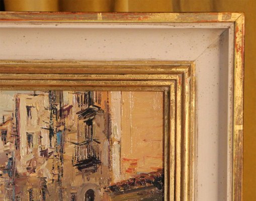 Ciro Canzanella, Impressionist Street Scene in Italy, 20th