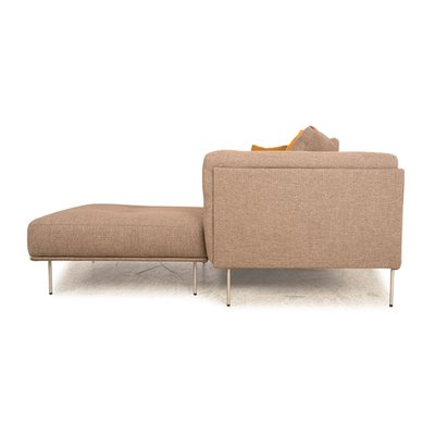 Living Divani Rod Fabric Corner Sofa in Brown-Beige by Piero Lissoni