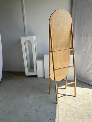 Bamboo and Rattan Standing Mirror for sale at Pamono