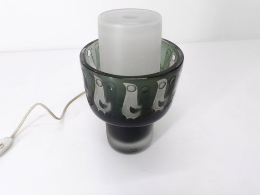 Scandinavian Glass Lamp by Hans-Ove Sandeberg for Kosta Boda, 1969