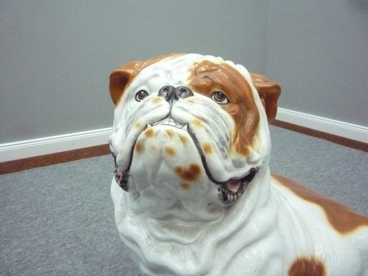 Mid-Century Earthenware English Bulldog, 1960s for sale at Mid-Century Earthenware English Bulldog, 1960s for sale at