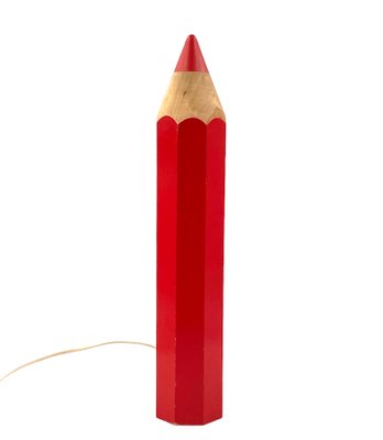 Postmodern Red Pencil Table Lamp by Michel Aroutcheff for Vilac