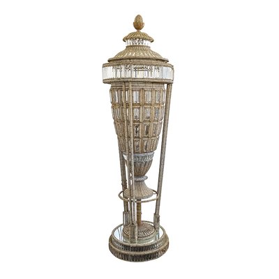 Floor Lamp in the Shape of a Large Vase with Murano Glass Beads 1890s for sale at Pamono