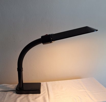 Vintage Adjustable Italian Desk Lamp from the 80s with Black