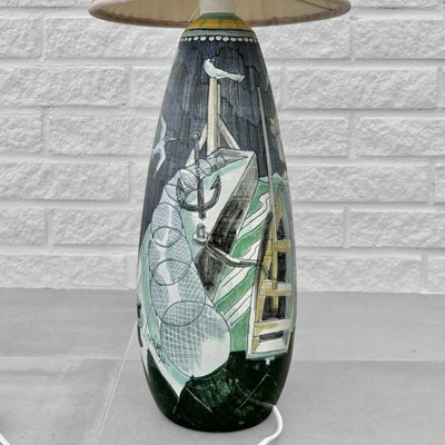 Scandinavian Ceramic Floor Lamp by Marian Zawadzki for