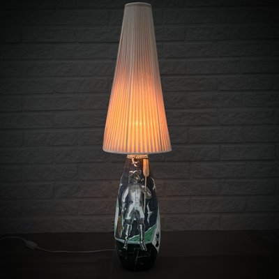 Scandinavian Ceramic Floor Lamp by Marian Zawadzki for