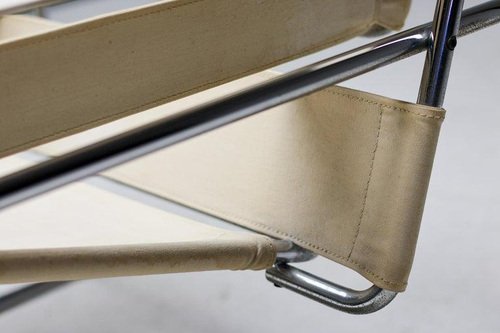 Early Canvas Model B3 Wassily Chair by Marcel Breuer for Gavina