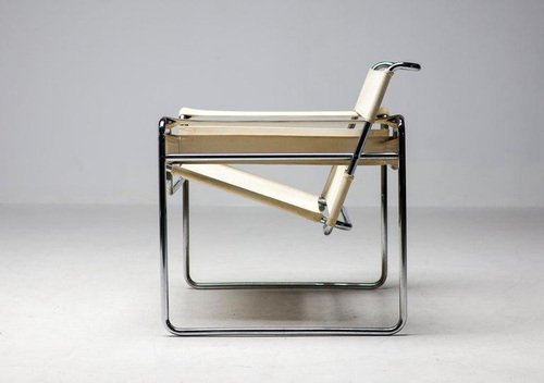 Early Canvas Model B3 Wassily Chair by Marcel Breuer for Gavina