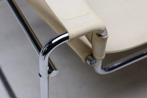 Early Canvas Model B3 Wassily Chair by Marcel Breuer for Gavina