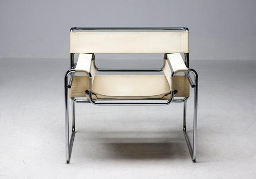 Early Canvas Model B3 Wassily Chair by Marcel Breuer for