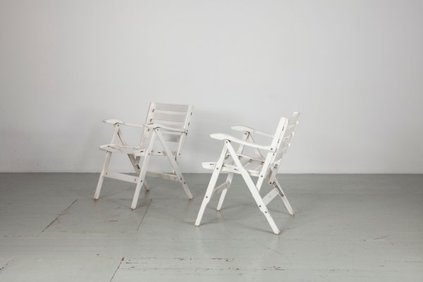 Sedie da giardino pieghevoli bianche di Fratelli Reguitti, Italia
