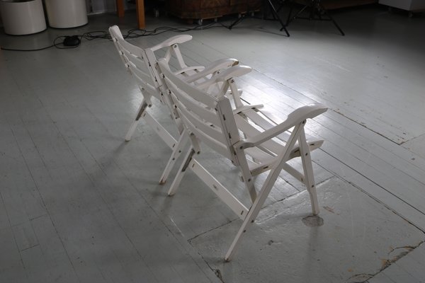Sedie da giardino pieghevoli bianche di Fratelli Reguitti, Italia