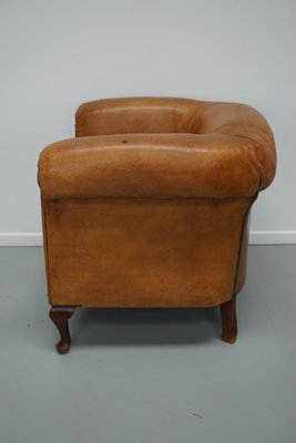 Vintage Dutch Cognac Leather Club Chair for sale at Pamono
