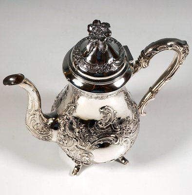 Cafetière / Théière Vintage En Aluminium - Marque SCAAL, Aspect Brut, Pour Déco