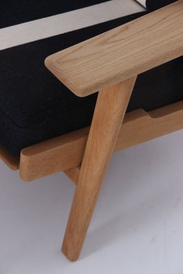 Set of Model Ge290a Armchair & Ge290s Footstool by Hans J Set of Model Ge290a Armchair & Ge290s Footstool by Hans J