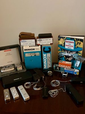 Minox Spy Camera Models Collection, 1990s, Set of 8 for sale Minox Spy Camera Models Collection, 1990s, Set of 8 for sale