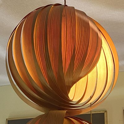 Large Vintage Plywood Lamps attributed to Hans Agne Jacobsson