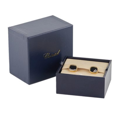 18k Gold Chopard Cufflinks with Diamonds in Original Box