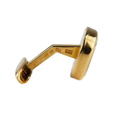 ショパール カフスリンク 18K Chopard Happy Diamond Cufflinks 18k Yellow Gold Rectangular