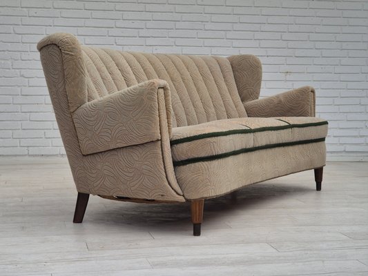 Dänisches 3-Sitzer Sofa aus Baumwolle, 1960er bei Pamono kaufen