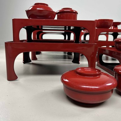 Vintage Japanese Ceremonial Set of Urushi Lacquerware, 1920s, Set