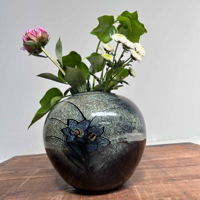 Mid-Century Shigaraki Ikebana Flower Vase by Kaoru Ohara, 1960s