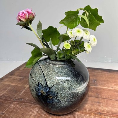 Mid-Century Shigaraki Ikebana Flower Vase by Kaoru Ohara
