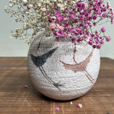 Japanese Vintage Vase AD1800~ 江戸後期_花器_貫入 Japanese Vintage