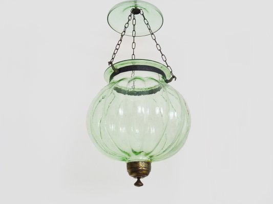 19th Century Glass Bell Lantern with Smoker