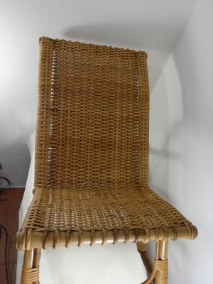 Wicker Footstool by De Rieten Wereld 1950s