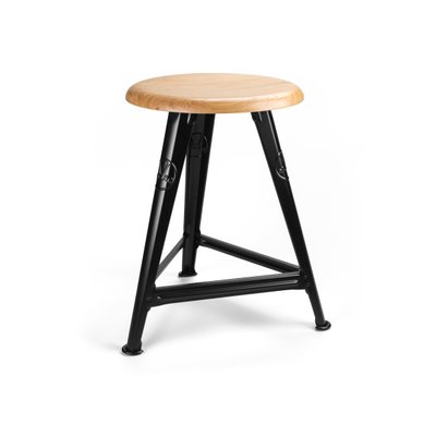 Rowac-Schemel Stool in Oak by Karl Robert Wagner for Rowac for