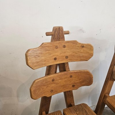 Vintage Spanish Brutalist Dining Chairs, 1965, Set of 6 for sale