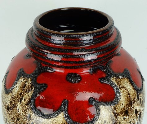 Vintage Floor Vase With Fat Lava Glaze From Scheurich For Sale At Pamono