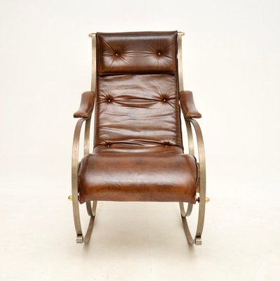 Antique leather rocking chair new arrivals