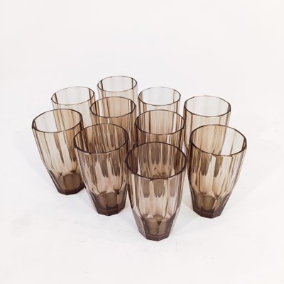 Czech Art Deco Glassware Set from Moser Glassworks, 1920s, Set of