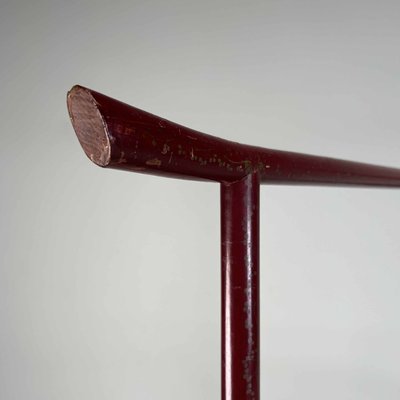 Antique Japanese Lacquered Crane Kimono Hanger Stand, 1890s for