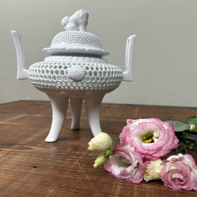 Porcelain Sukashibori Incense Burner, 1970s for sale at Pamono