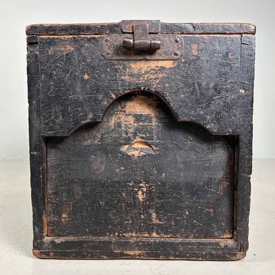 Antique Wooden Zenibako Temple Offering Box, 1890s for sale at Pamono