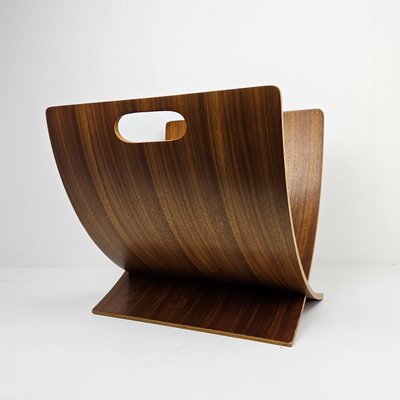 Mid-Century Scandinavian Magazine Rack in Teak and Veneered Mid-Century Scandinavian Magazine Rack in Teak and Veneered