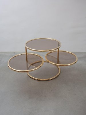 Milo baughman brass coffee table discount