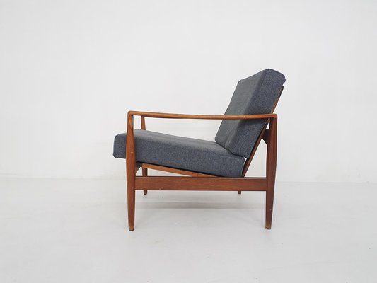 Teak Lounge Chair attributed to Illum Wikkelso Model Ek for Teak Lounge Chair attributed to Illum Wikkelso Model Ek for
