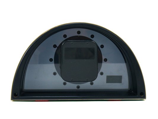 Hollywood Regency Brass See-Through Table Clock attributed to