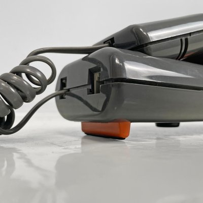 Italian Modern Grey Decorated Plastic Telephone Twin Phone Deco