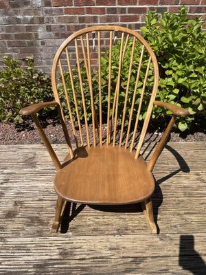 Beech and Elm Grandfather Rocking Chair from Ercol for sale at Pamono